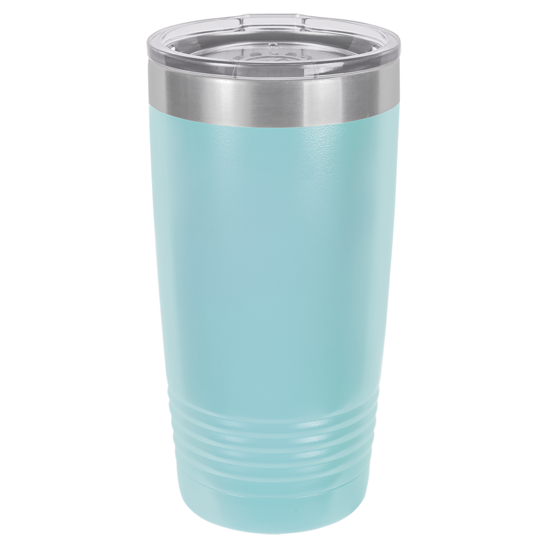 Light Blue 20 oz. Ringneck Tumbler with Clear Lid blank-preview