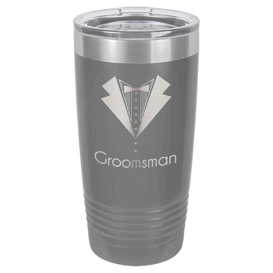 Dark Gray 20 oz. Ringneck Tumbler with Clear Lid