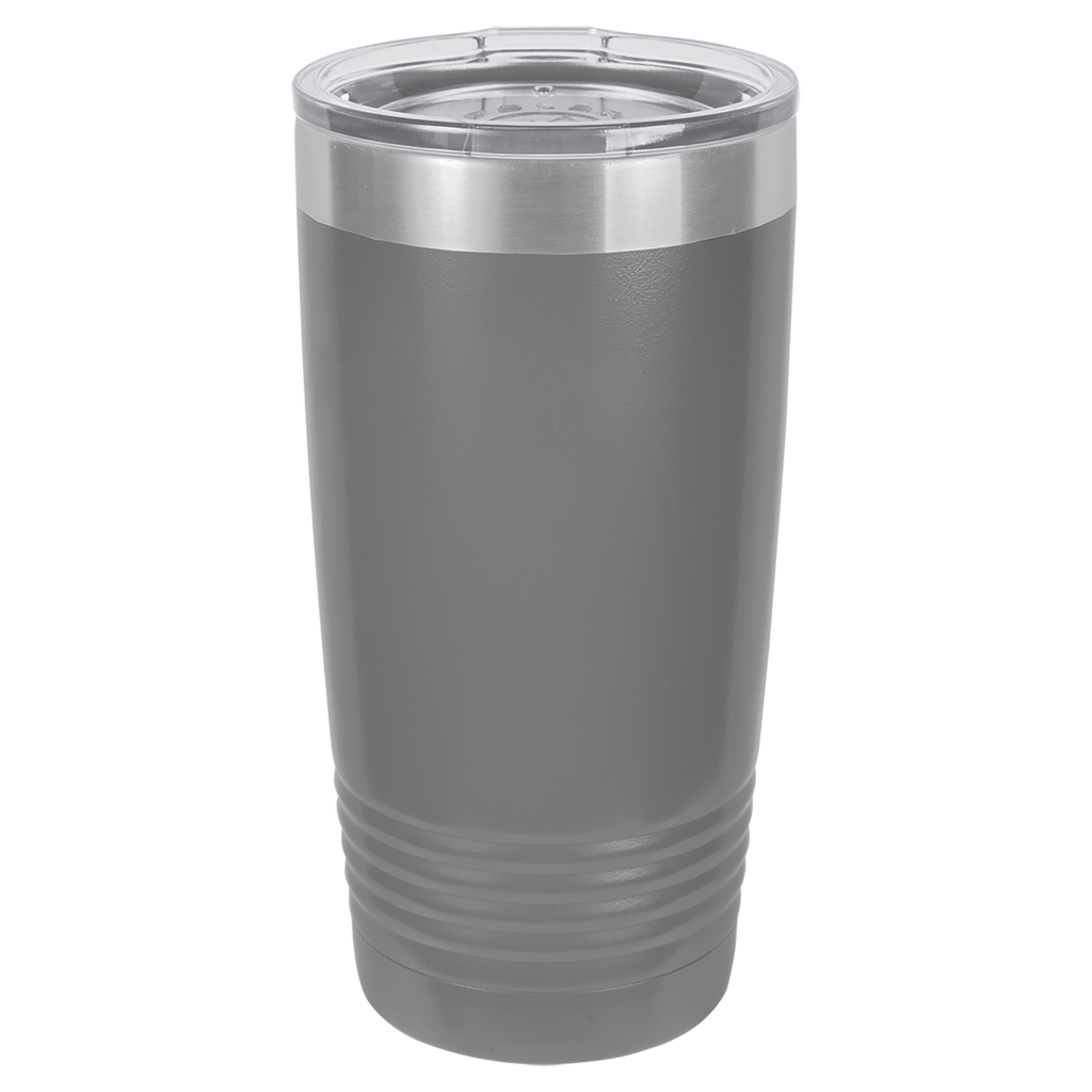 Dark Gray 20 oz. Ringneck Tumbler with Clear Lid blank-preview