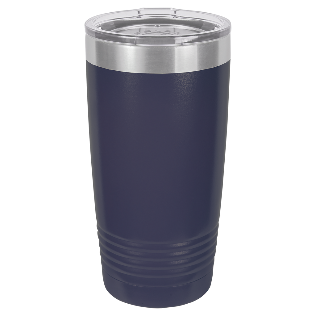 Navy Blue 20 oz. Ringneck Tumbler with Clear Lid blank-preview