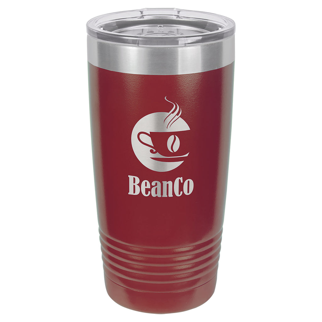 Maroon 20 oz. Ringneck Tumbler with Clear Lid