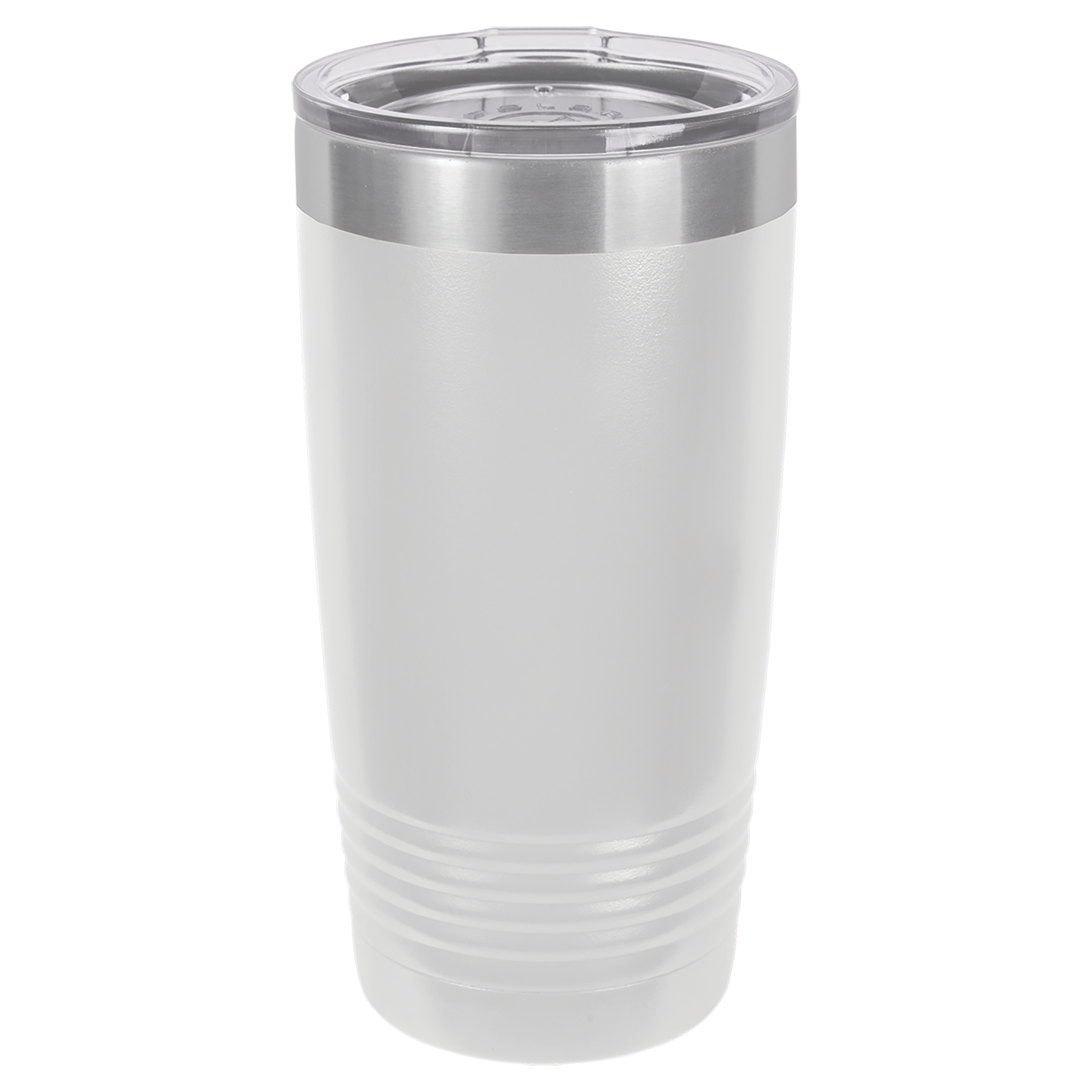 White 20 oz. Ringneck Tumbler with Clear Lid blank-preview