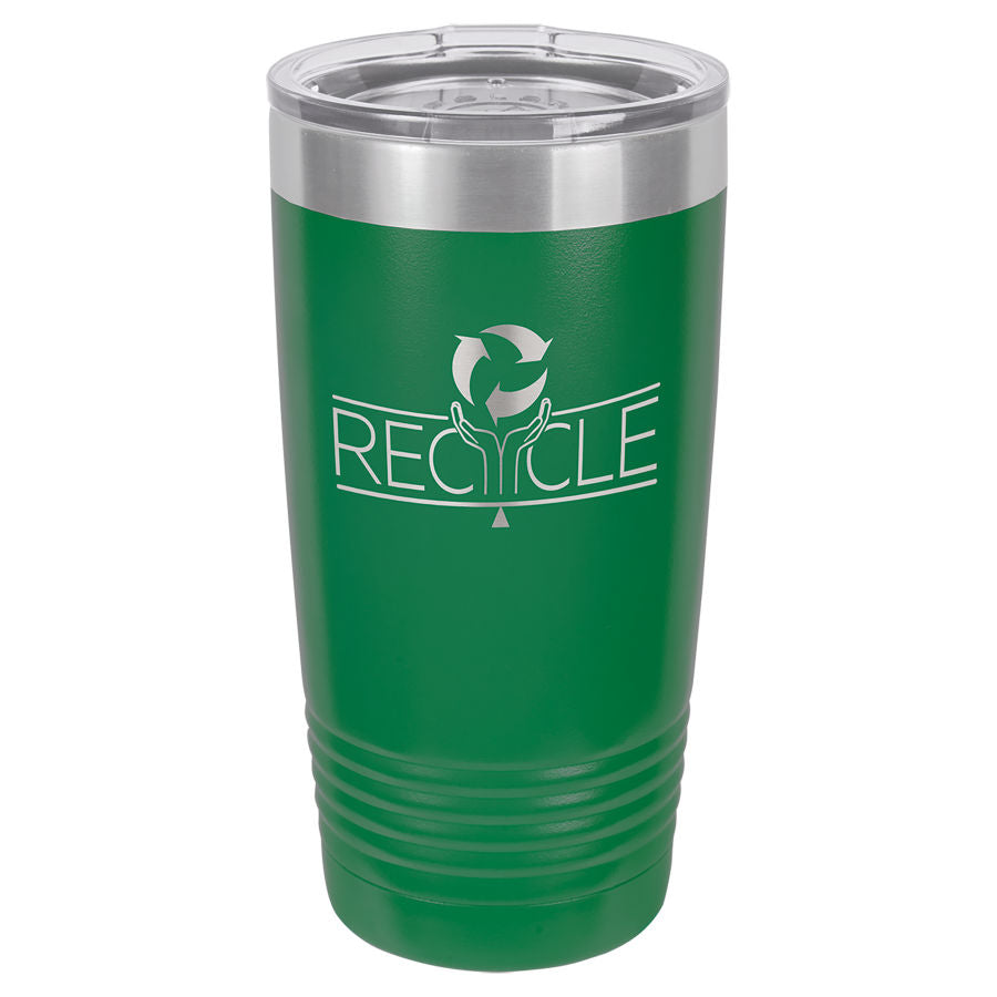 Green 20 oz. Ringneck Tumbler with Clear Lid