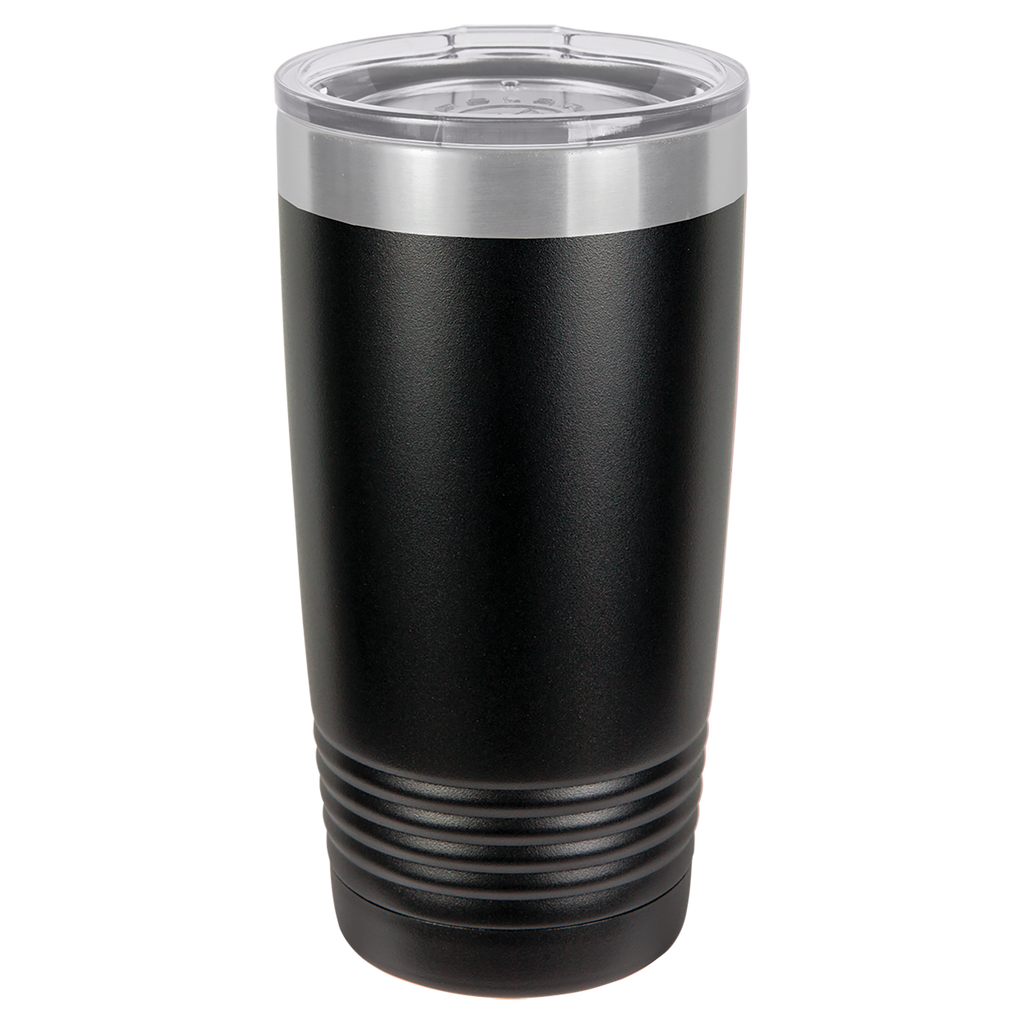 Black 20 oz. Ringneck Tumbler with Clear Lid blank-preview