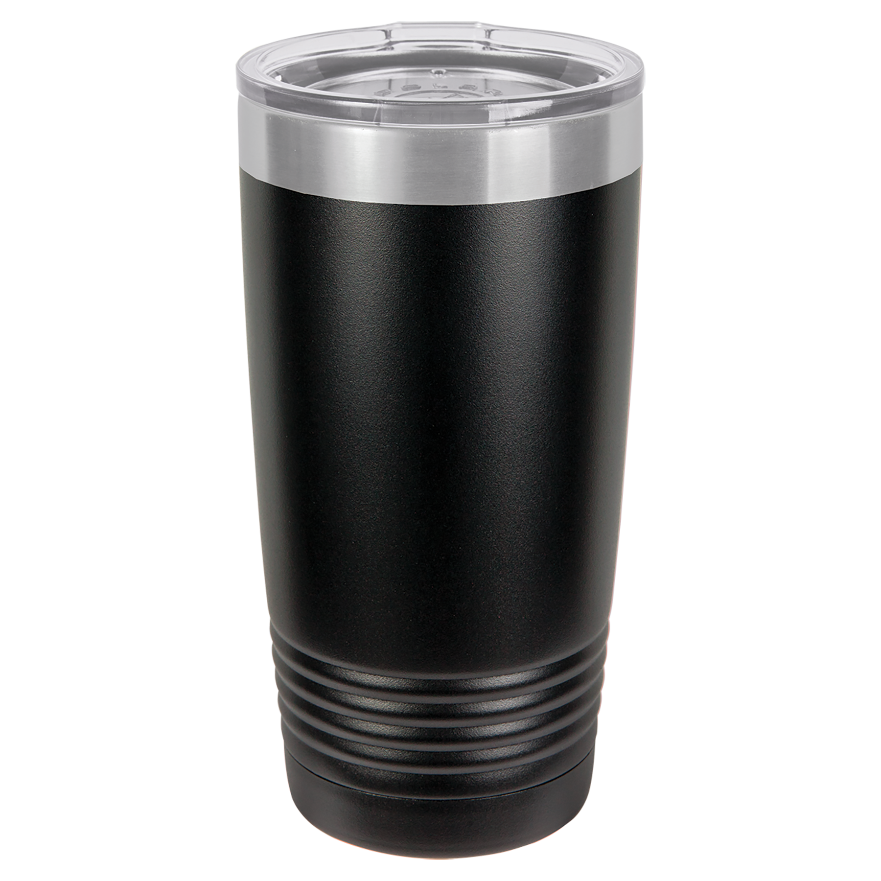 Black 20 oz. Ringneck Tumbler with Clear Lid blank-preview