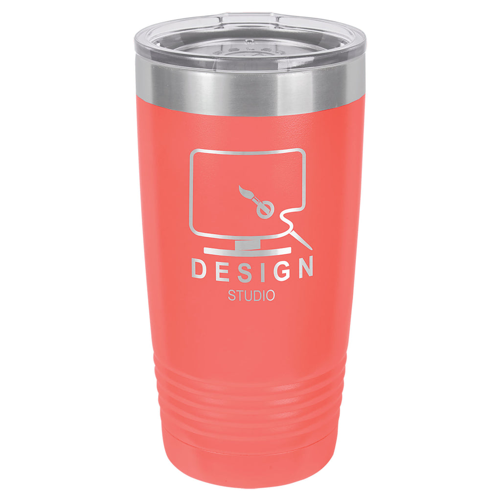 Coral 20 oz. Ringneck Tumbler with Clear Lid