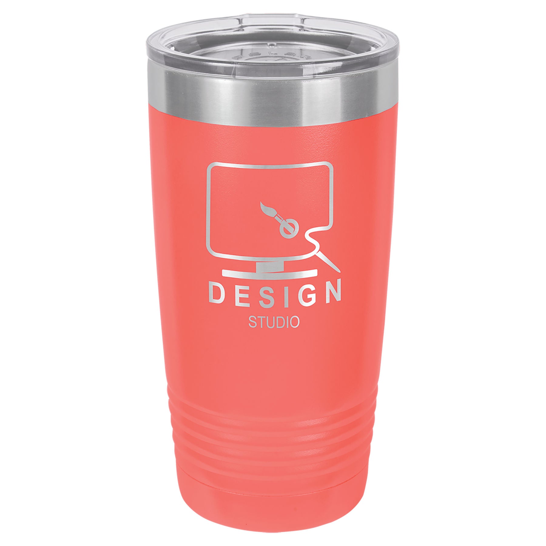 Coral 20 oz. Ringneck Tumbler with Clear Lid
