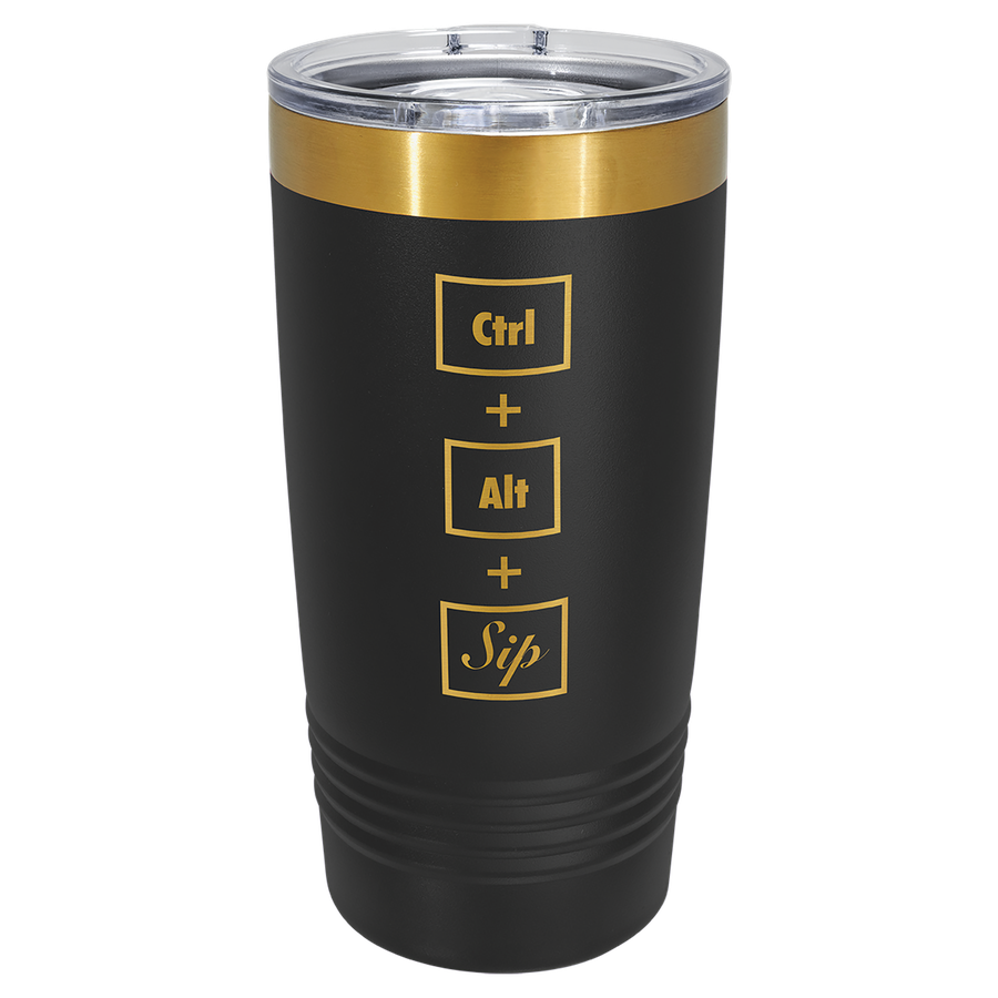 Black/Bright Gold Ion 20 oz Tumbler