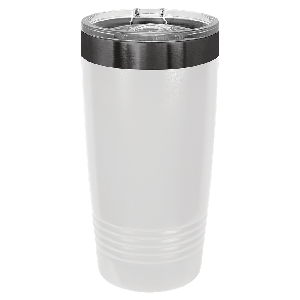 20 oz. White/Ghost Black ION-Plated Ringneck Tumbler with Slider Lid blank-preview