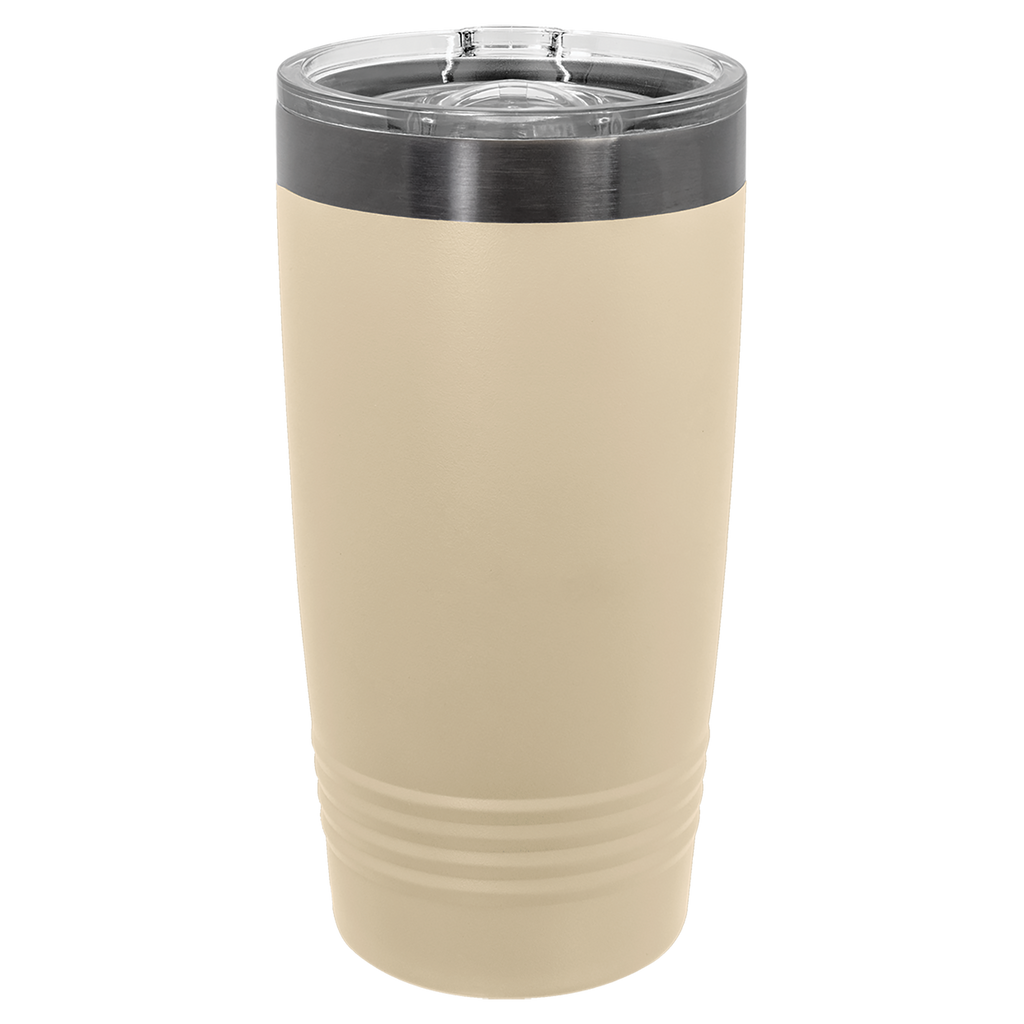 20 oz. Warm Sand/Ghost Black ION-Plated Tumbler with Slider Lid blank-preview