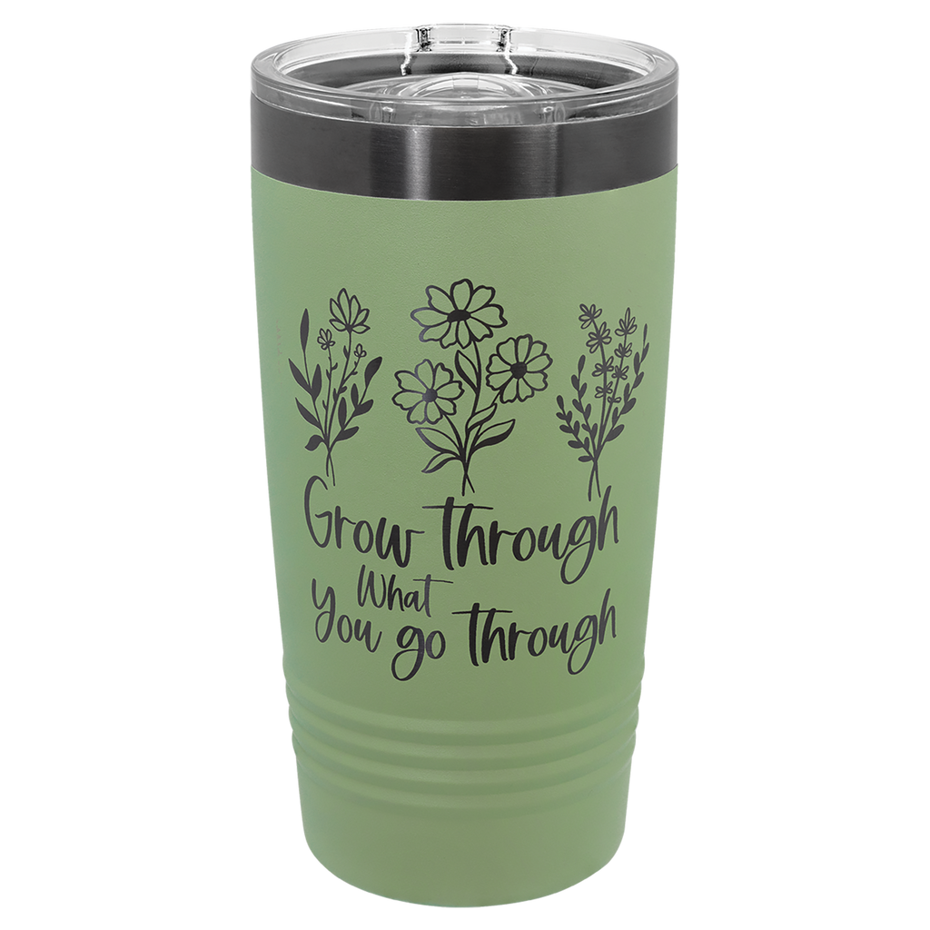 20 oz. Summer Sage/Ghost Black ION-Plated Tumbler with Slider Lid