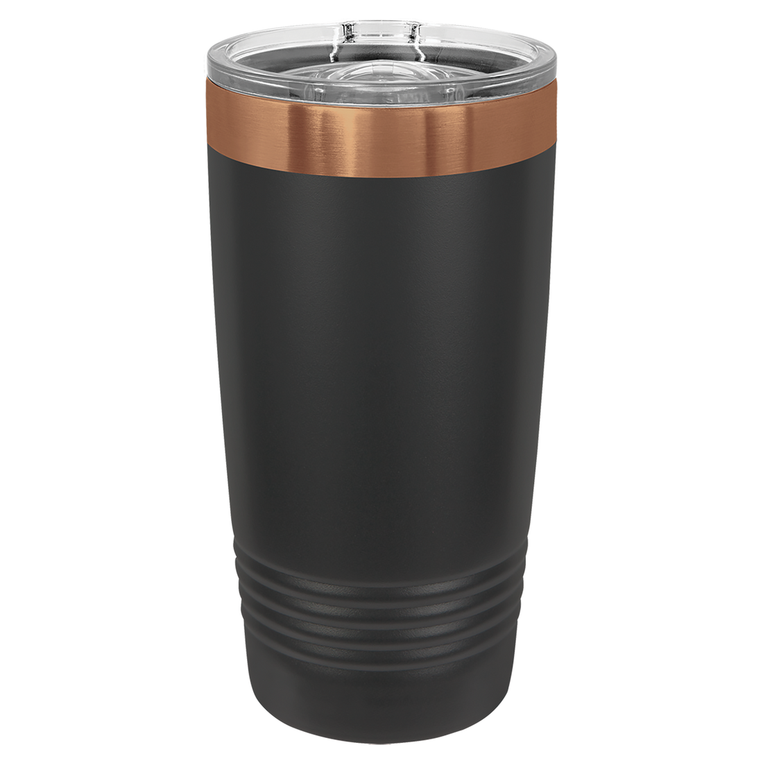 20 oz. ION-Plated Ringneck Tumbler with Slider Lid – Black (Rose Gold) preview