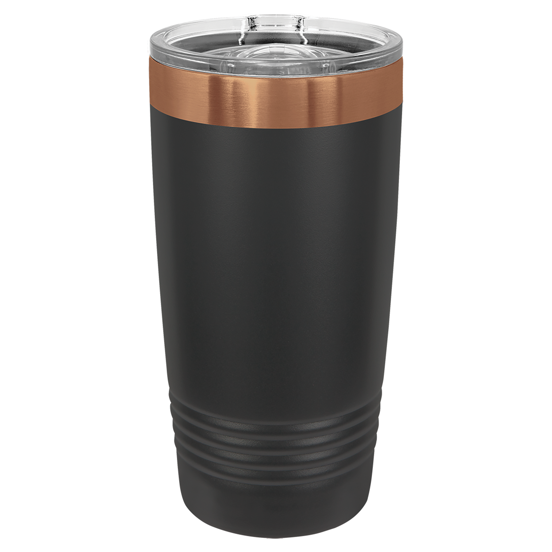 20 oz. Black/Rose Gold ION-Plated Ringneck Tumbler with Slider Lid blank-preview