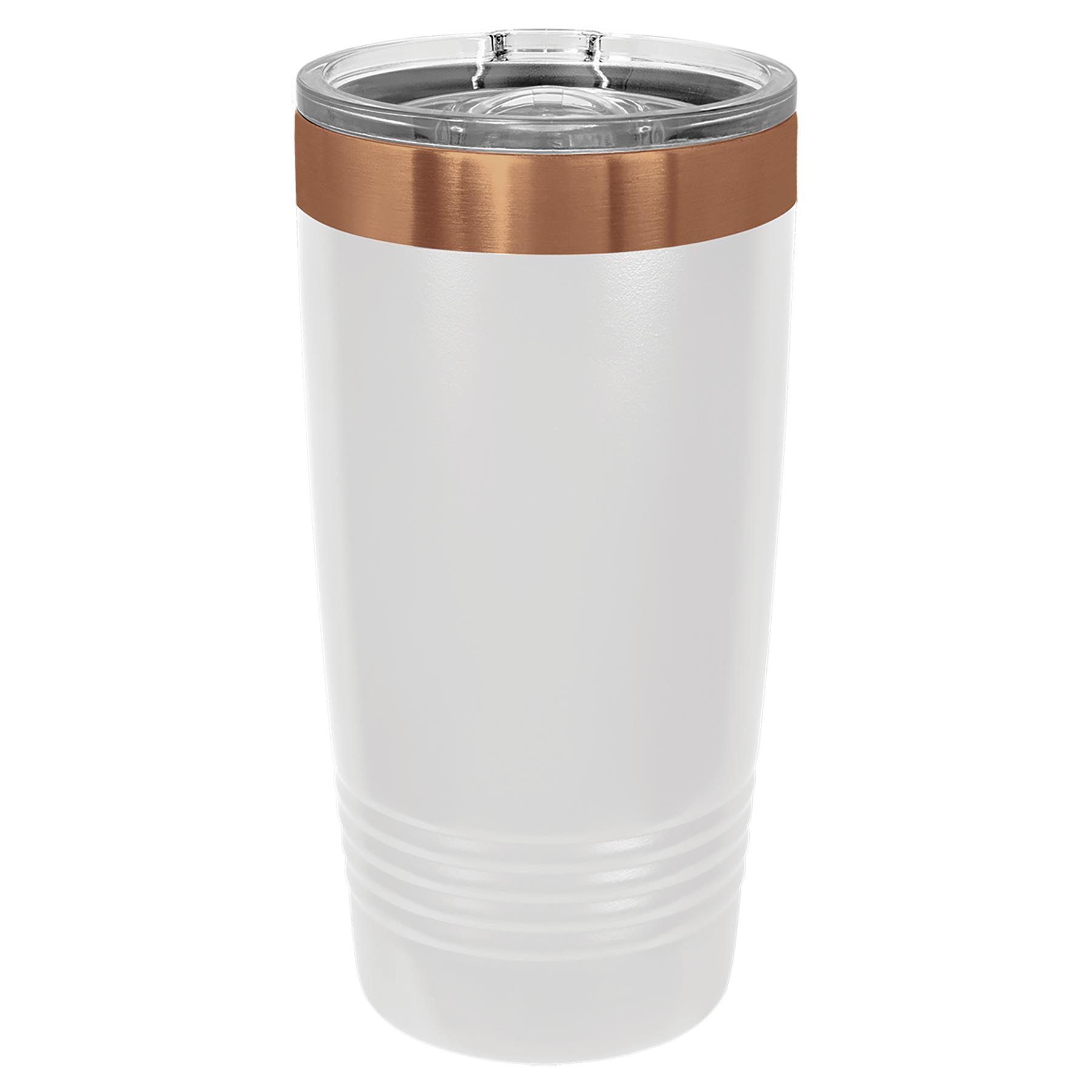 20 oz. White/Rose Gold ION-Plated Ringneck Tumbler with Slider Lid blank-preview
