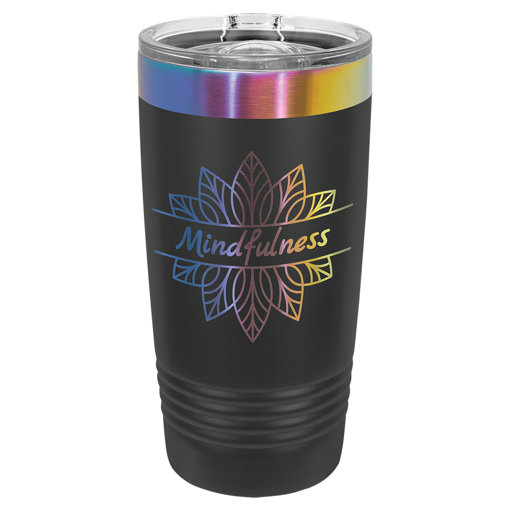 20 oz. Black/Prism ION-Plated Ringneck Tumbler with Slider Lid