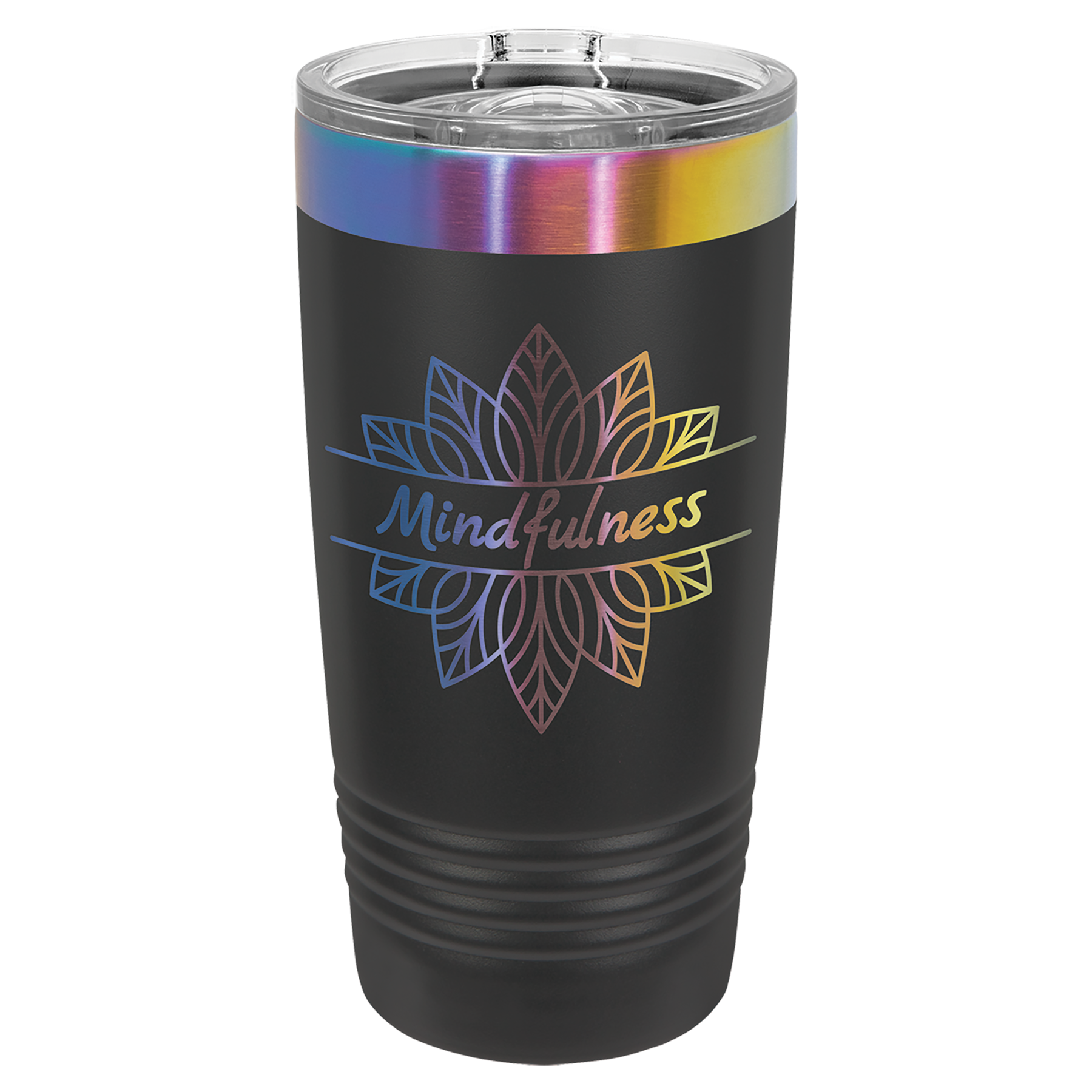 20 oz. Black/Prism ION-Plated Ringneck Tumbler with Slider Lid
