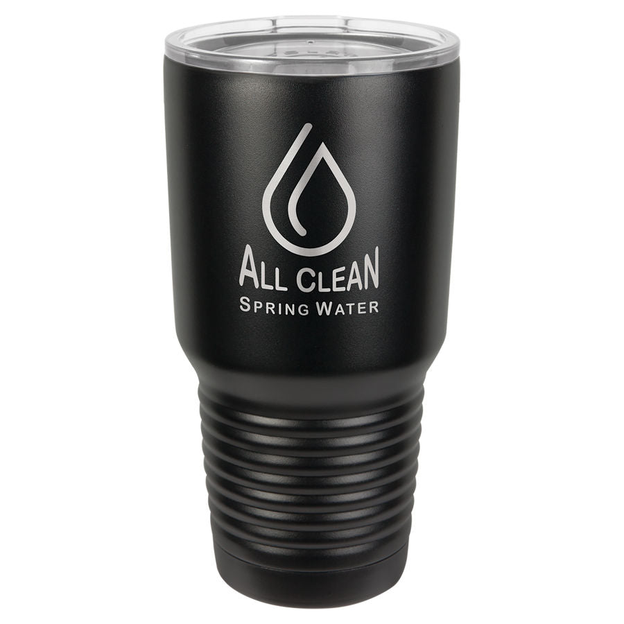 Black 30 oz. Ringneck Tumbler with Clear Lid-No Top Ring