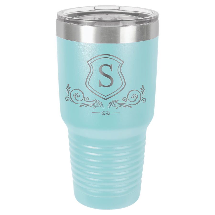Light Blue 30 oz. Ringneck Tumbler with Clear Lid