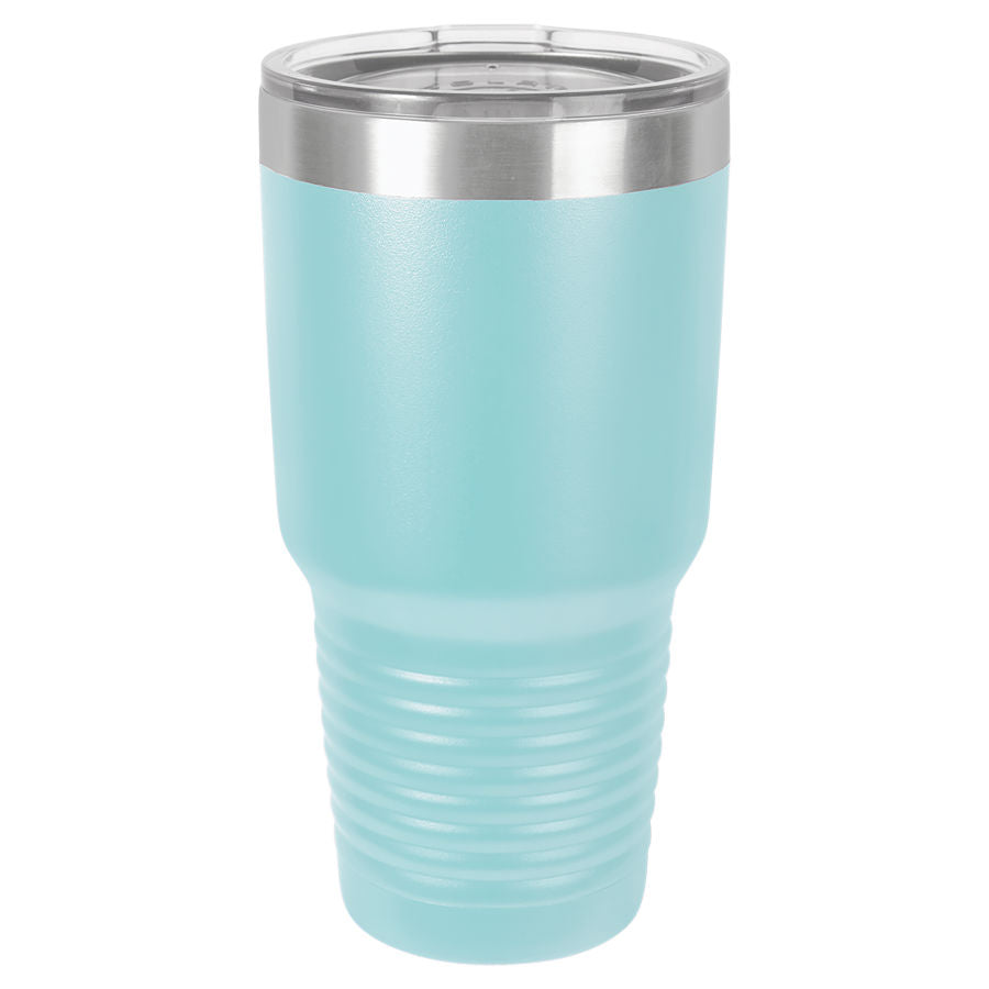 Light Blue 30 oz. Ringneck Tumbler with Clear Lid blank-preview