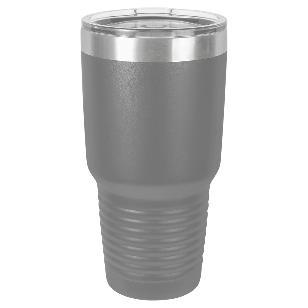 Dark Gray 30 oz. Ringneck Tumbler with Clear Lid blank-preview