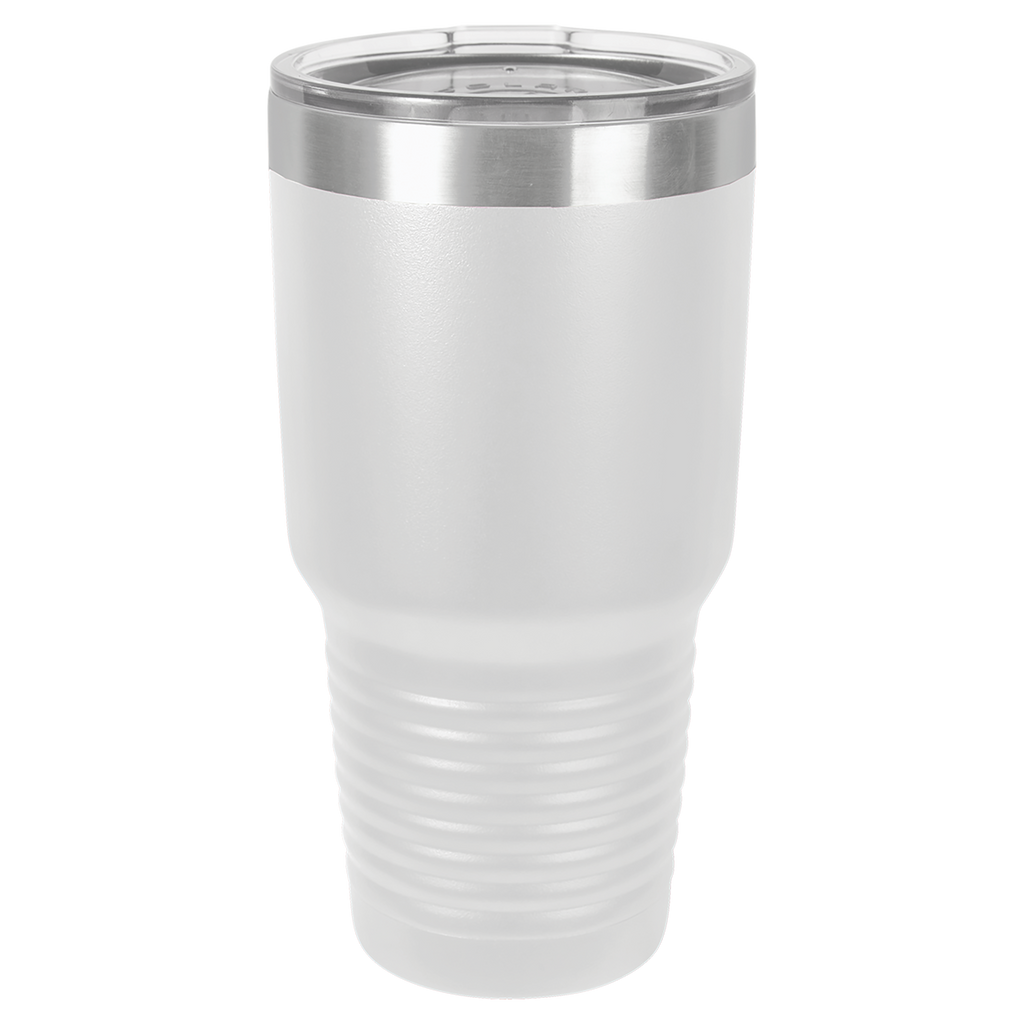 White 30 oz. Ringneck Tumbler with Clear Lid blank-preview