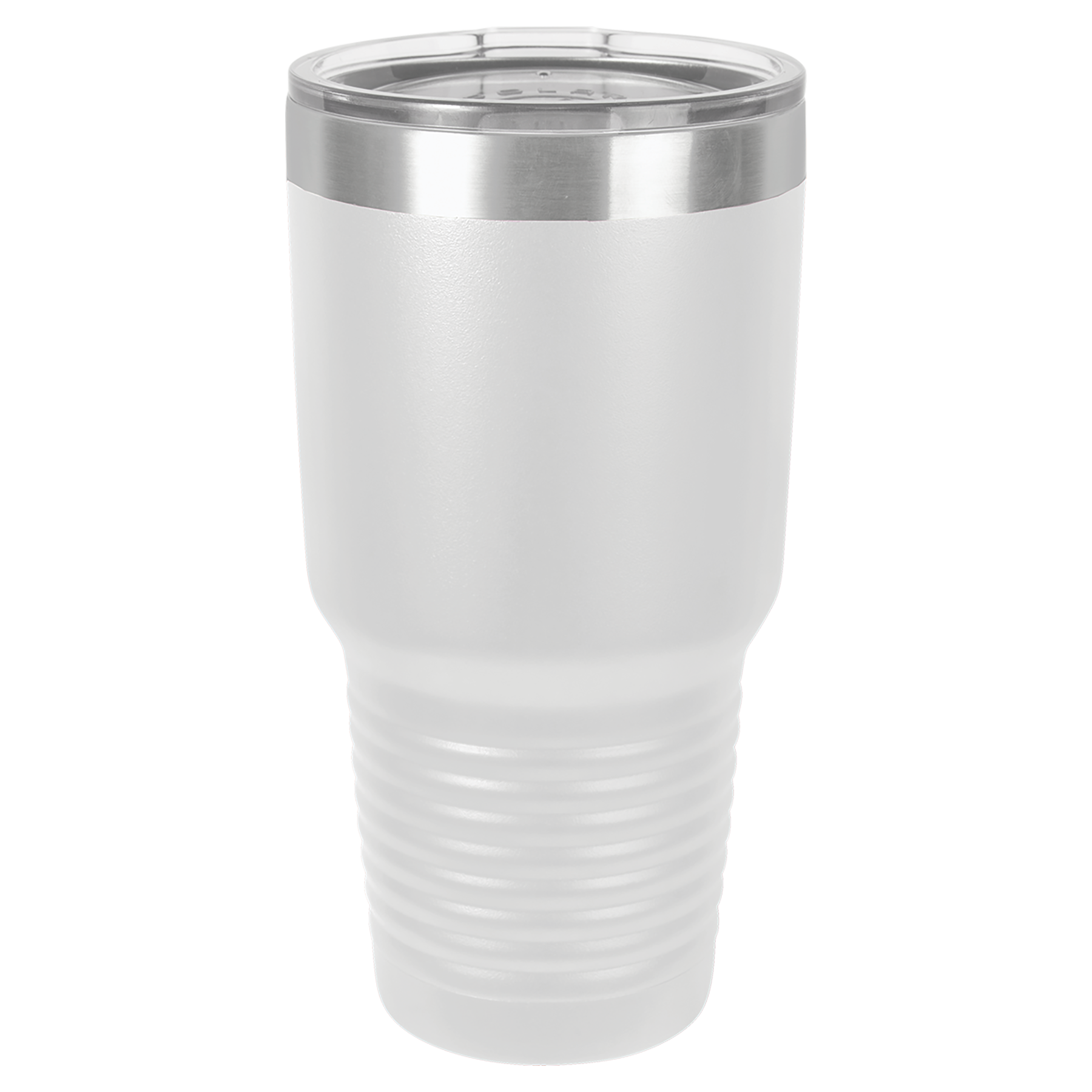 White 30 oz. Ringneck Tumbler with Clear Lid blank-preview