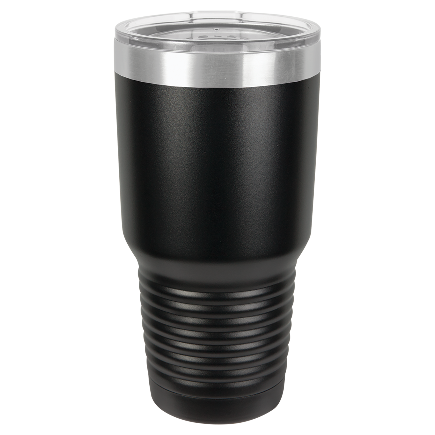 Black 30 oz. Ringneck Tumbler with Clear Lid blank-preview