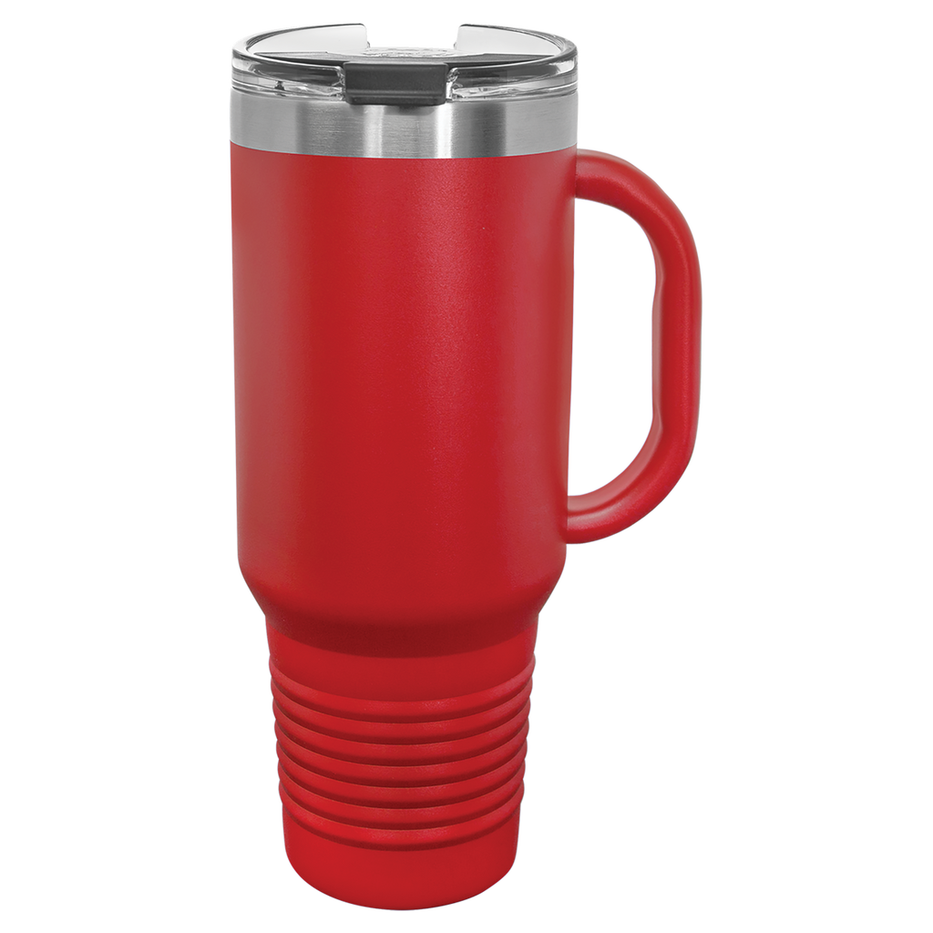Red 40 oz. Travel Mug with Straw and Snap Lid blank-preview