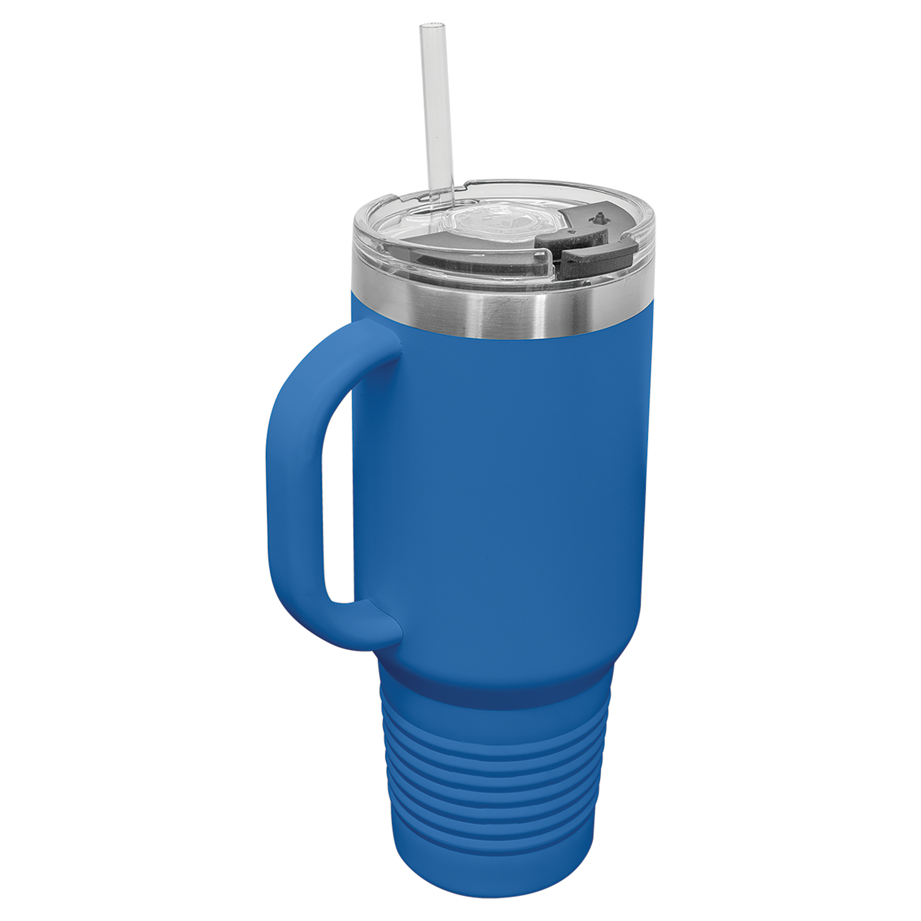 Royal Blue 40 oz. Travel Mug with Straw and Snap Lid
