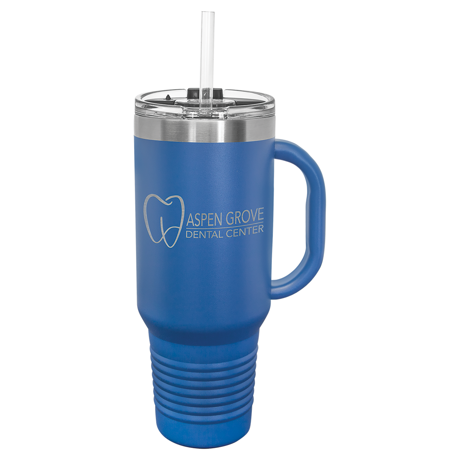 Royal Blue 40 oz. Travel Mug with Straw and Snap Lid