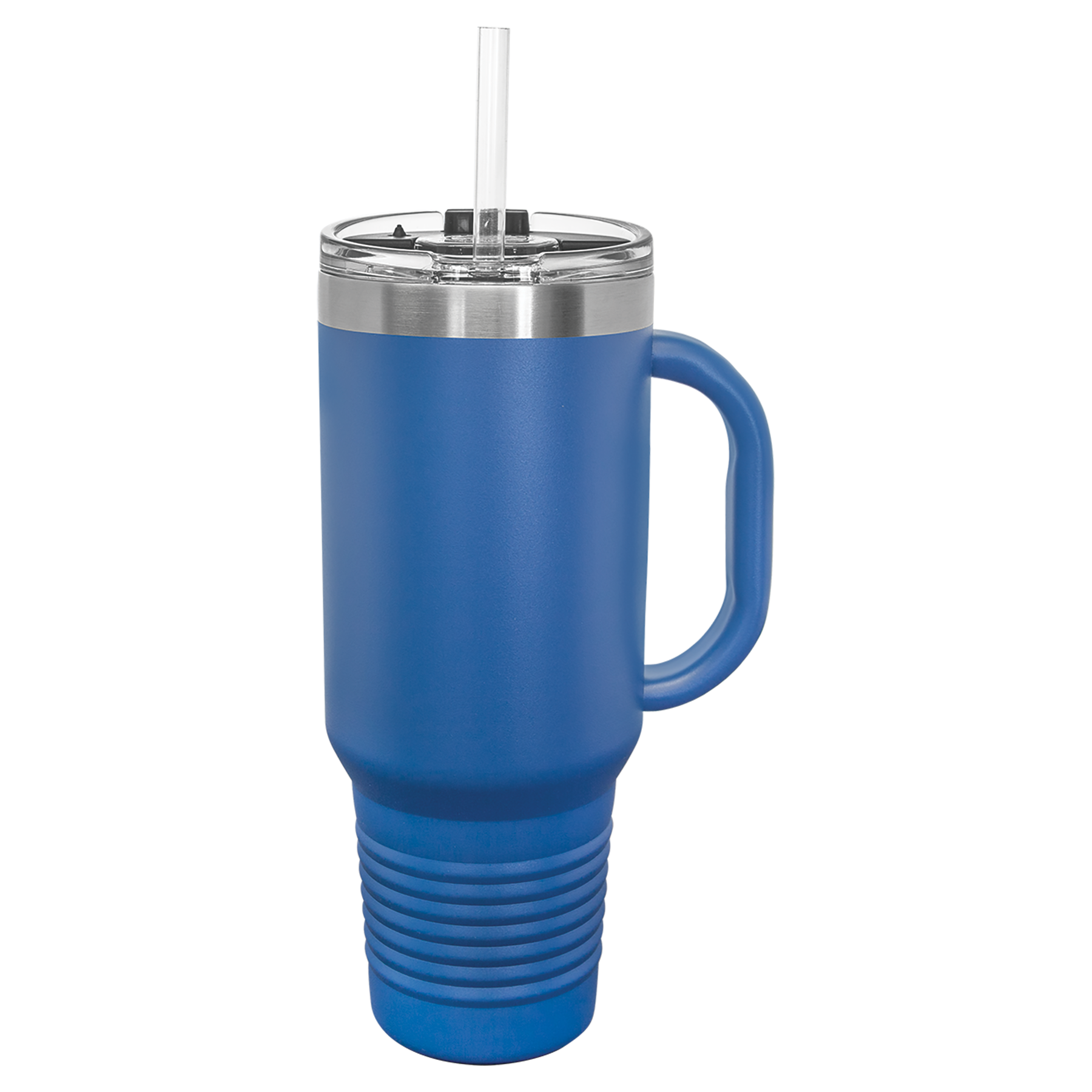 Royal Blue 40 oz. Travel Mug with Straw and Snap Lid