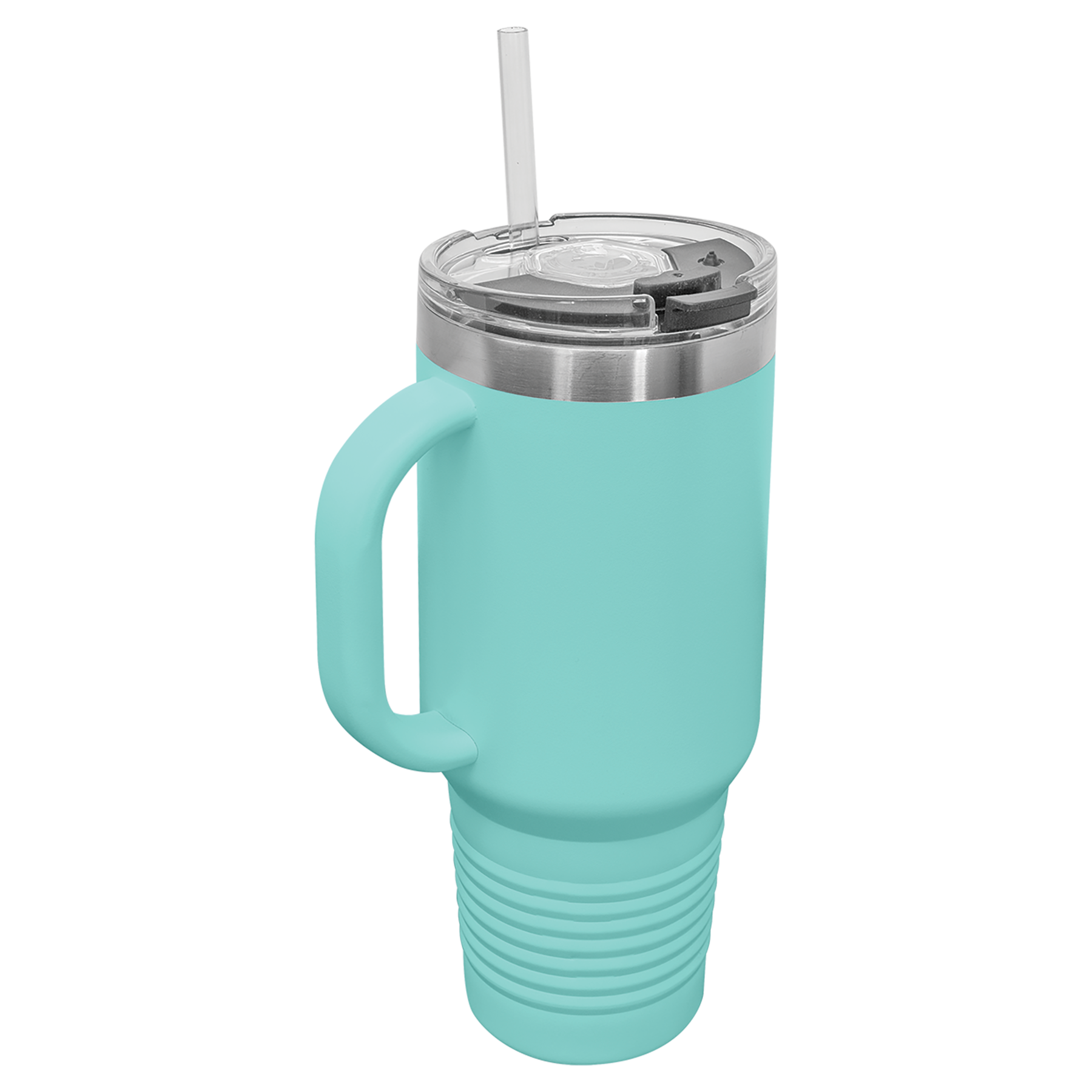 Teal 40 oz. Travel Mug with Straw and Snap Lid