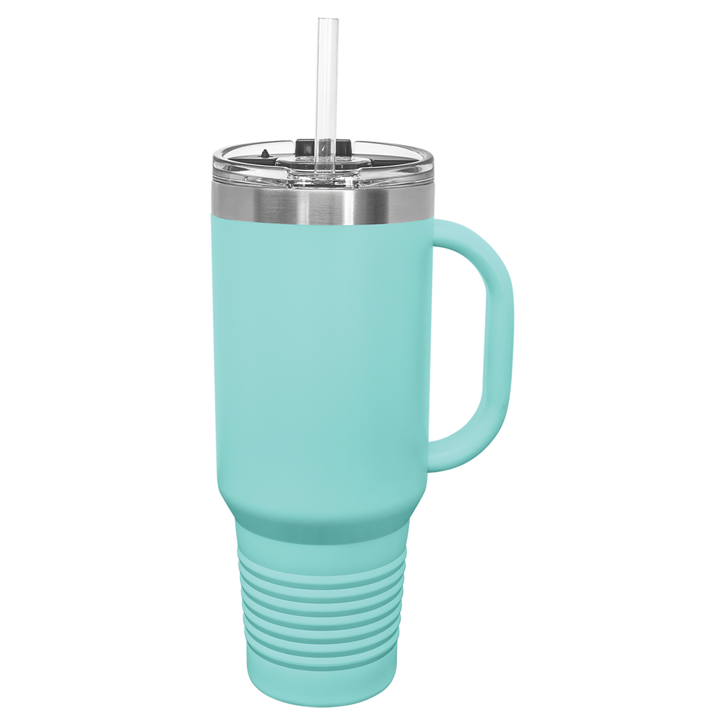 Teal 40 oz. Travel Mug with Straw and Snap Lid blank-preview