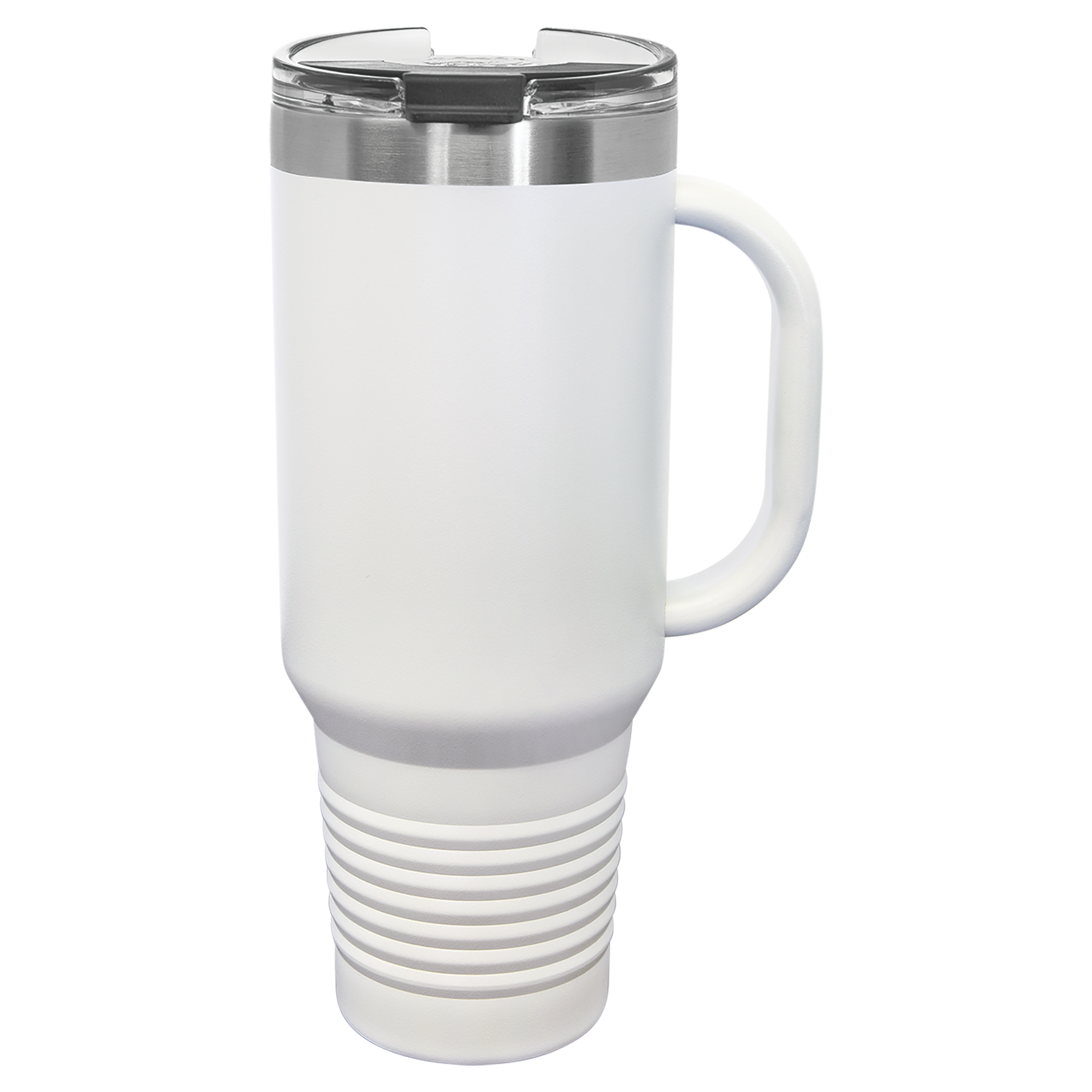 White 40 oz. Travel Mug with Straw and Snap Lid blank-preview
