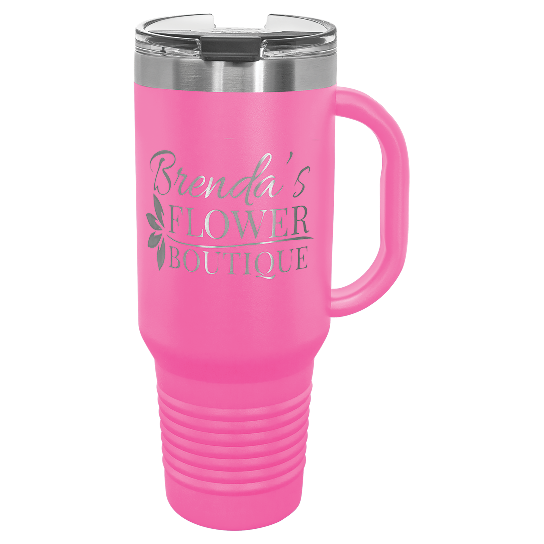 Pink 40 oz. Travel Mug with Straw and Snap Lid