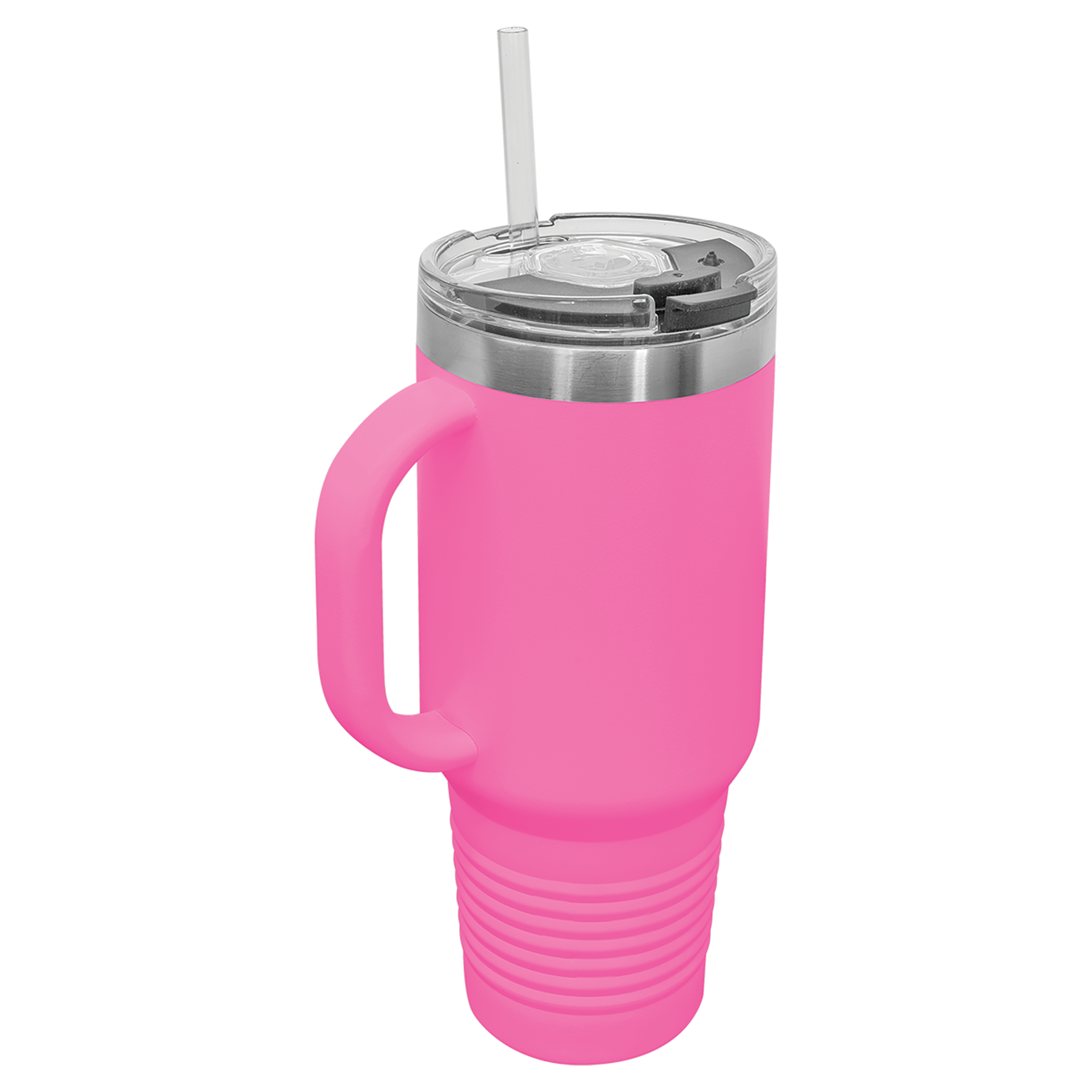Pink 40 oz. Travel Mug with Straw and Snap Lid
