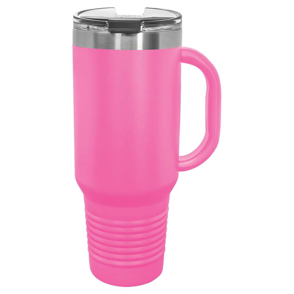 Pink 40 oz. Travel Mug with Straw and Snap Lid blank-preview