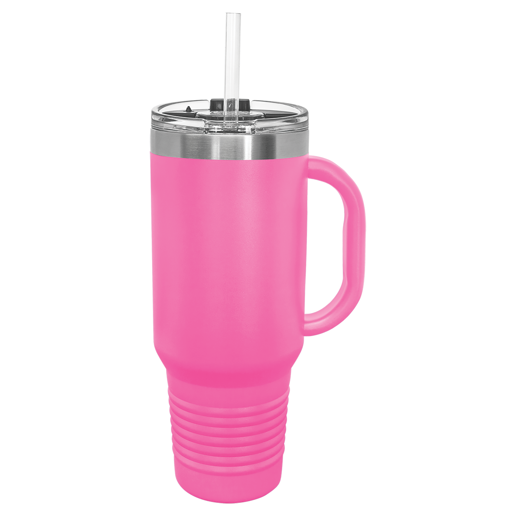 Pink 40 oz. Travel Mug with Straw and Snap Lid