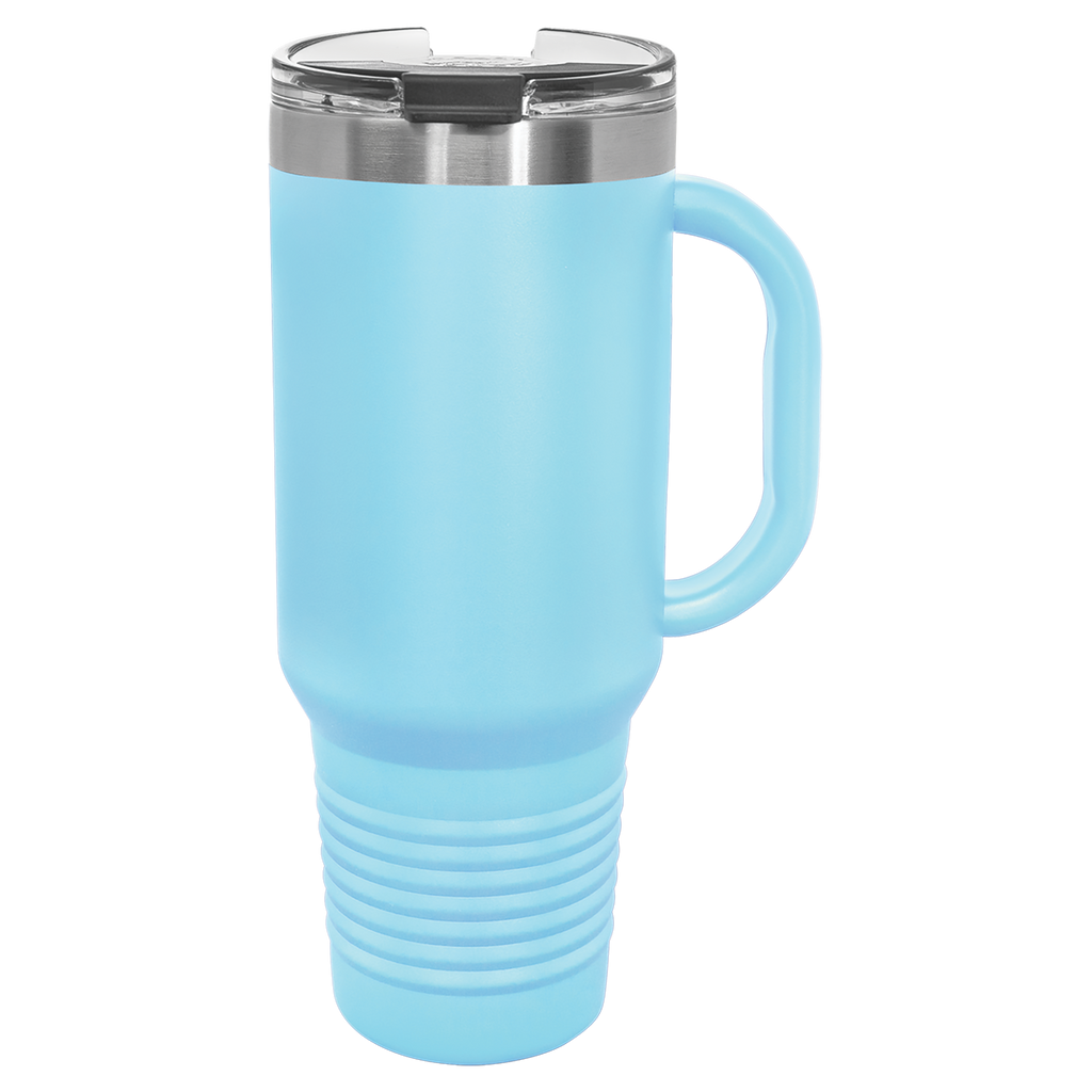 Light Blue 40 oz. Travel Mug with Straw and Snap Lid blank-preview