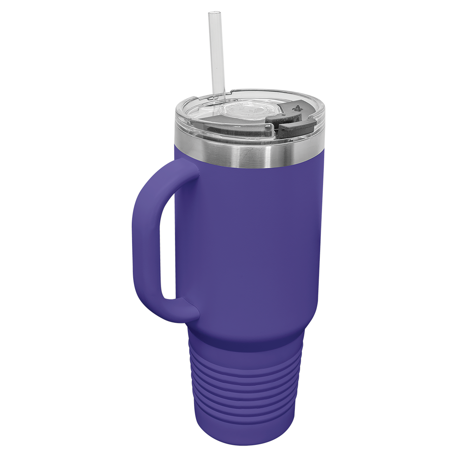 Purple 40 oz. Travel Mug with Straw and Snap Lid