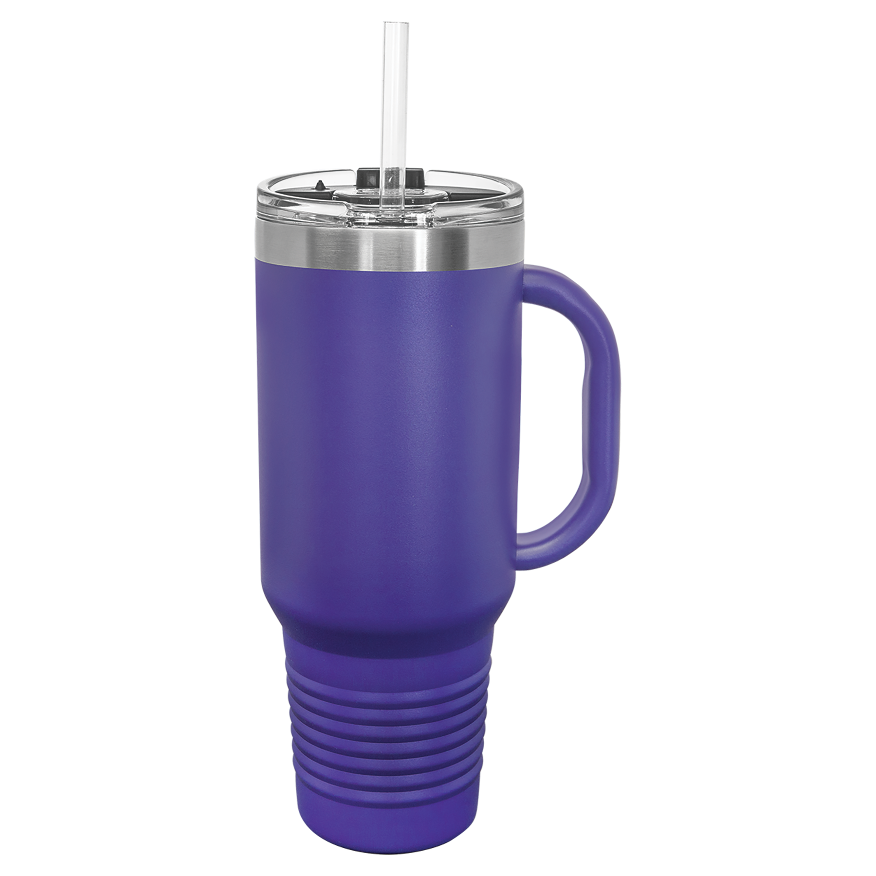 Purple 40 oz. Travel Mug with Straw and Snap Lid