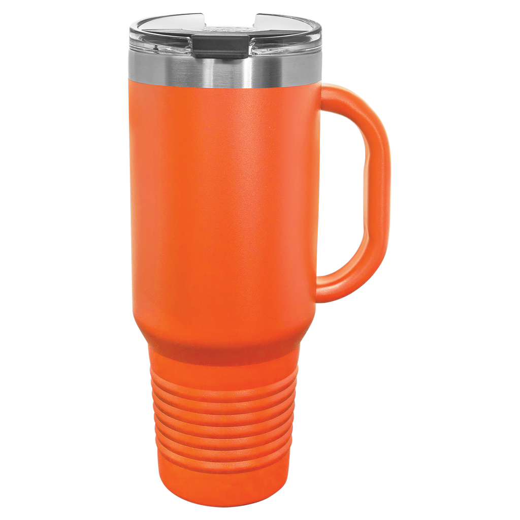 Orange 40 oz. Travel Mug with Straw and Snap Lid blank-preview