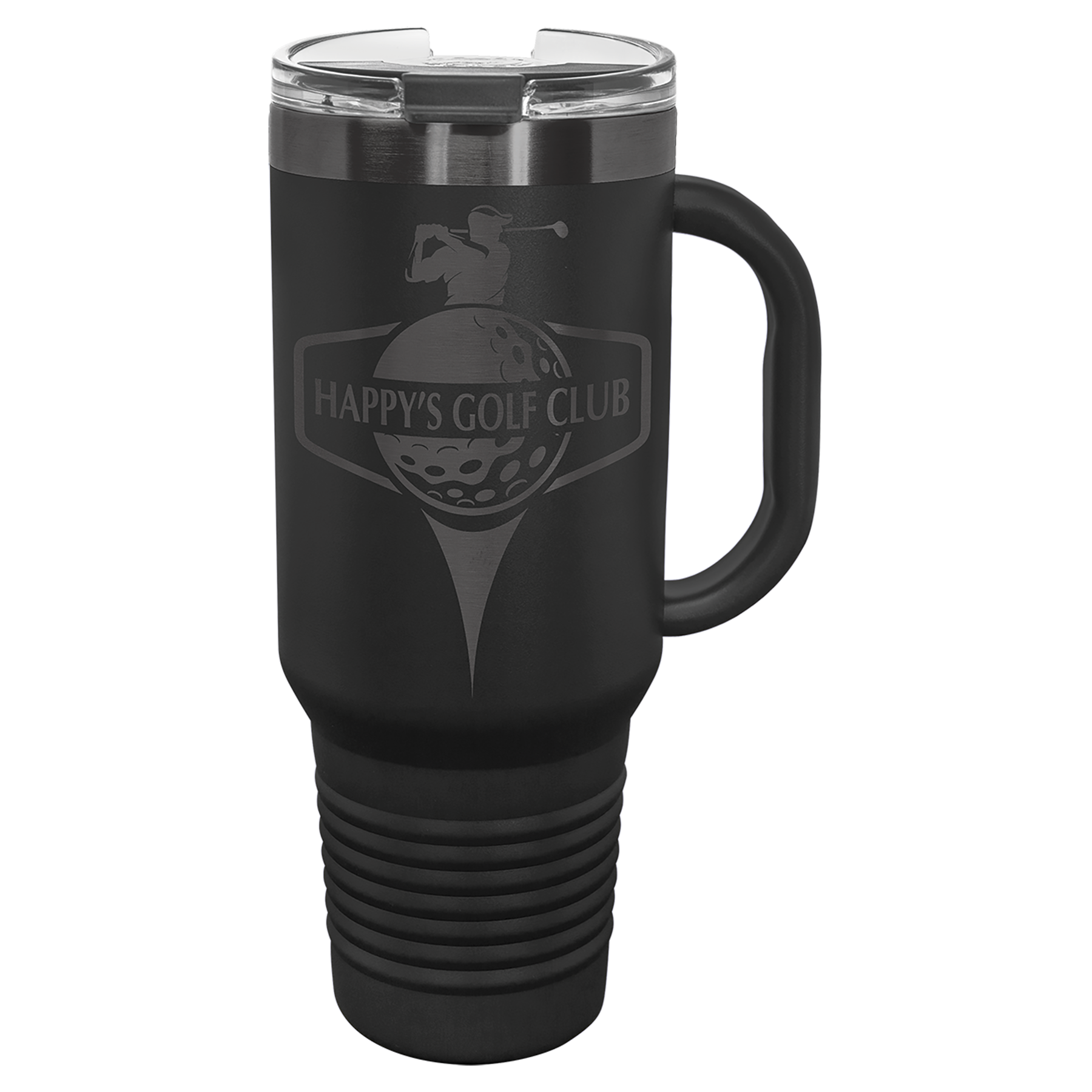 40 oz. Black/Ghost Black ION-Plated Travel Mug with Straw