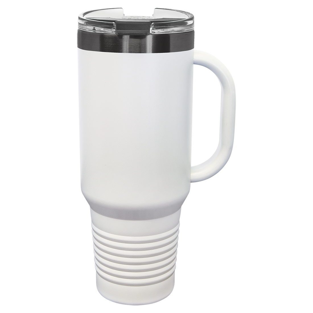 40 oz. White/Ghost Black ION-Plated Travel Mug with Straw preview