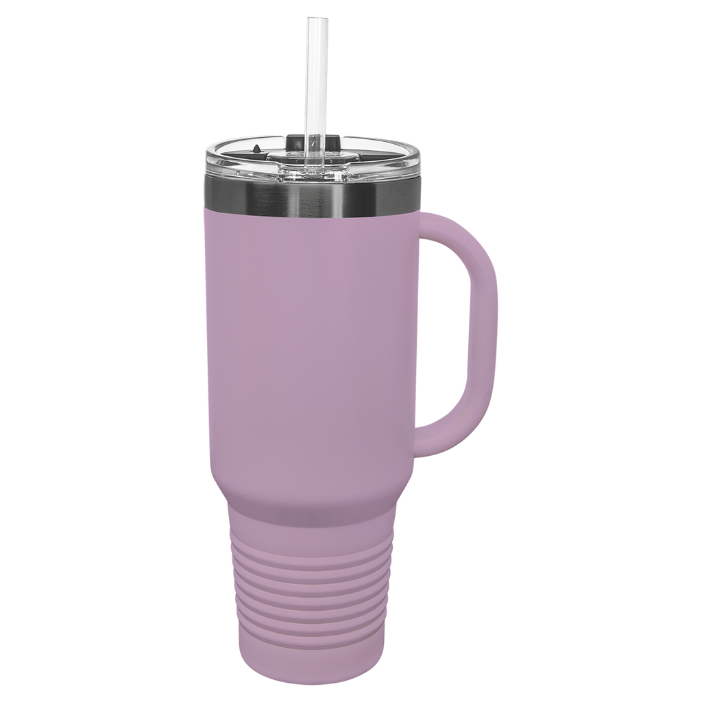 40 oz. Moody Lilac/Ghost Black ION-Plated Travel Mug with Straw