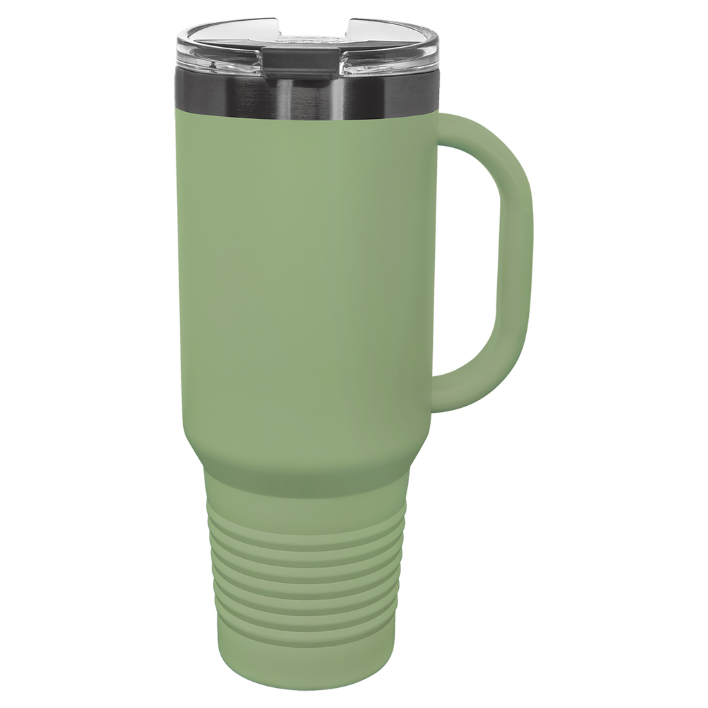 40 oz. Summer Sage/Ghost Black ION-Plated Travel Mug with Straw blank-preview