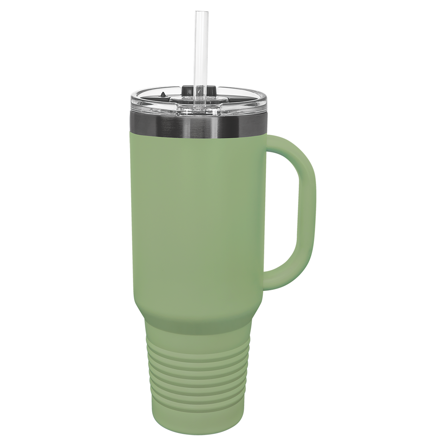 40 oz. Summer Sage/Ghost Black ION-Plated Travel Mug with Straw