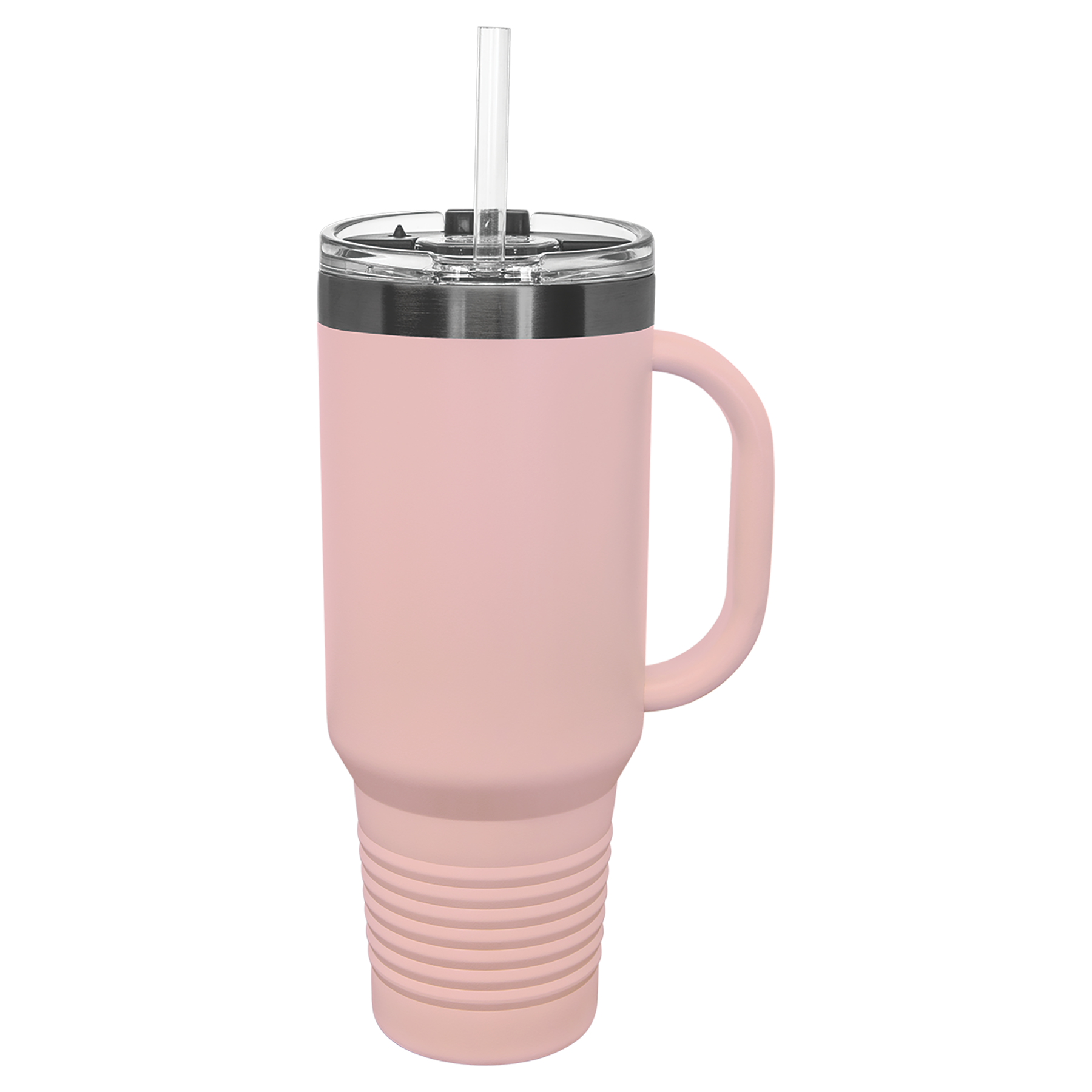 40 oz. Blush/Ghost Black ION-Plated Travel Mug with Straw