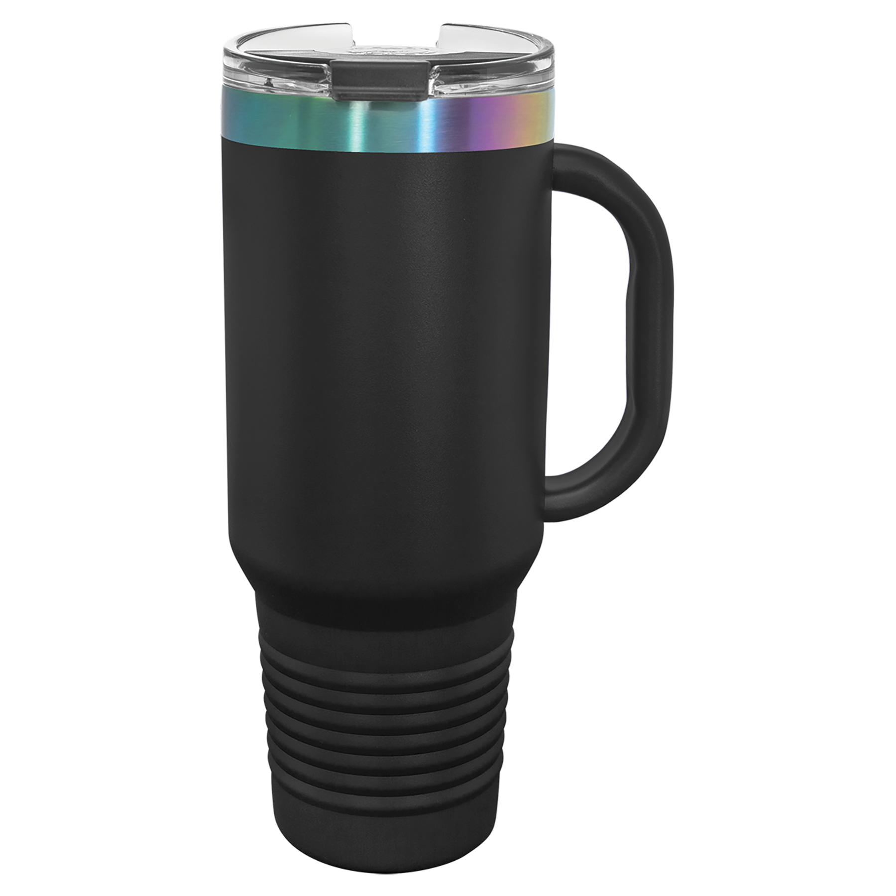 40 oz. Black/Prism ION-Plated Travel Mug with Straw blank-preview
