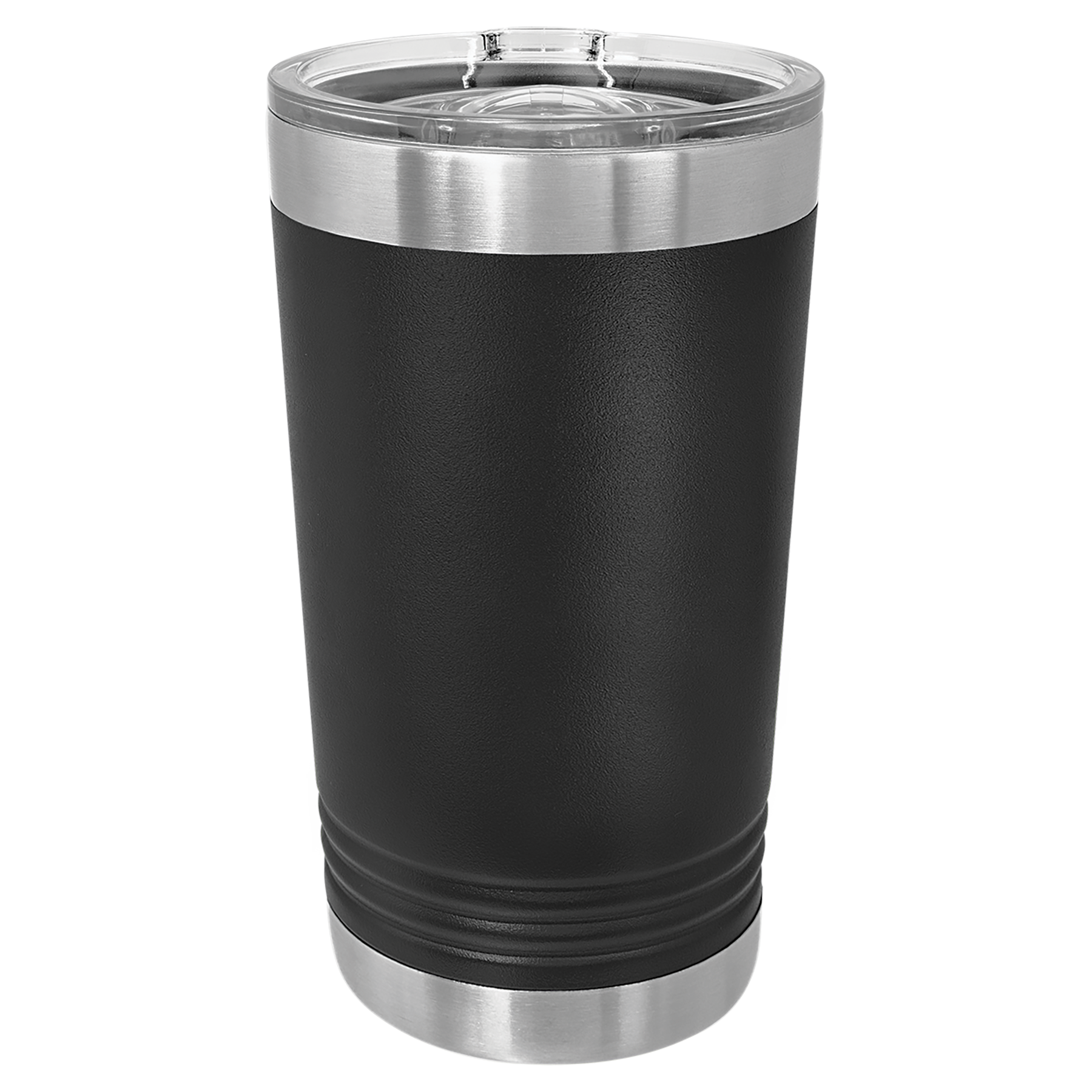 Black Pint with Clear Slider Lid blank-preview